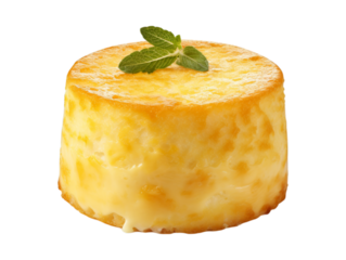 Cheese Timbale isolated on transparent png background. Generative ai