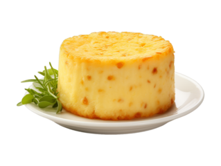 Cheese Timbale isolated on transparent png background. Generative ai