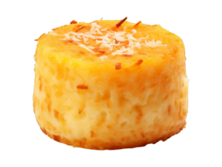 Cheese Timbale isolated on transparent png background. Generative ai