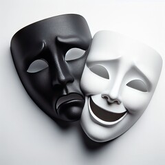 comedy and tragedy masks - obrazy, fototapety, plakaty