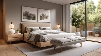 Beautiful Sleek and contemporary master bedroom