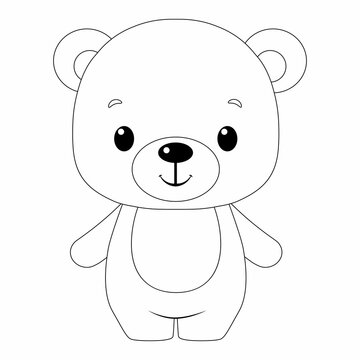 recommend clip art: Beautiful teddy bear outline design Vector  Simple icon. Eps 10. 