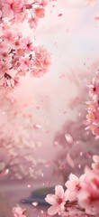 Cherry Blossom Petals Floating Down, Amazing and simple wallpaper, for mobile