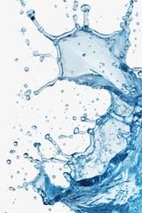 Water splash png transparent background. Generative AI.