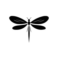 Dragonfly | Minimalist and Simple Line White background