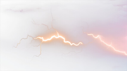 Thunderstorm or light effect isolated on white background