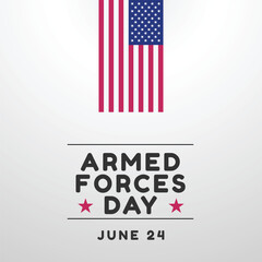 Armed Forces Day design template. america flag. armed force vector. eps 10. flat design.