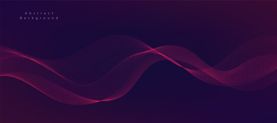 Abstract vector gradient background with waves