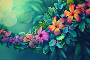 abstract background for Hawaiian Lei Day