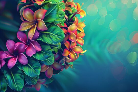 abstract background for Hawaiian Lei Day