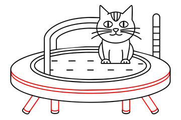 pro-design-product--red-yellow--unique-cat-bed-soft vector illustration