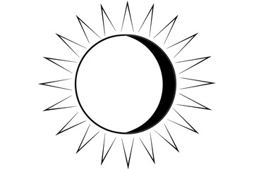 solar-eclipse vecctor illustration