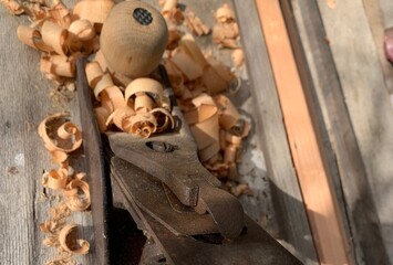 An old plane made in 1960 after restoration in operation.