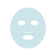 Cosmetics facial mask template. Face therapy procedure. Vector illustration