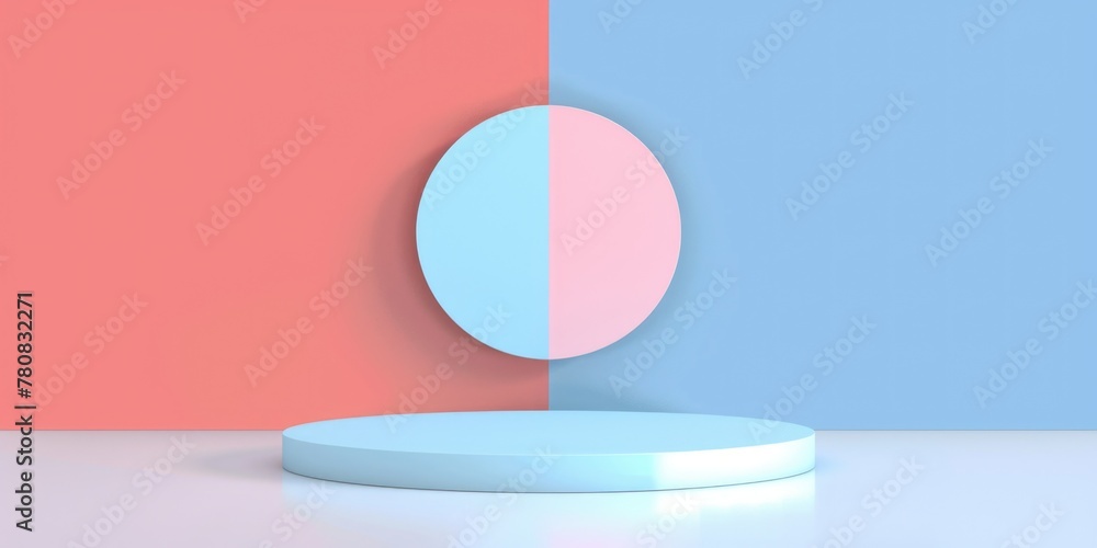 Aufkleber Simple round object on a white surface, suitable for various concepts