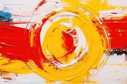 a yellow and red paint