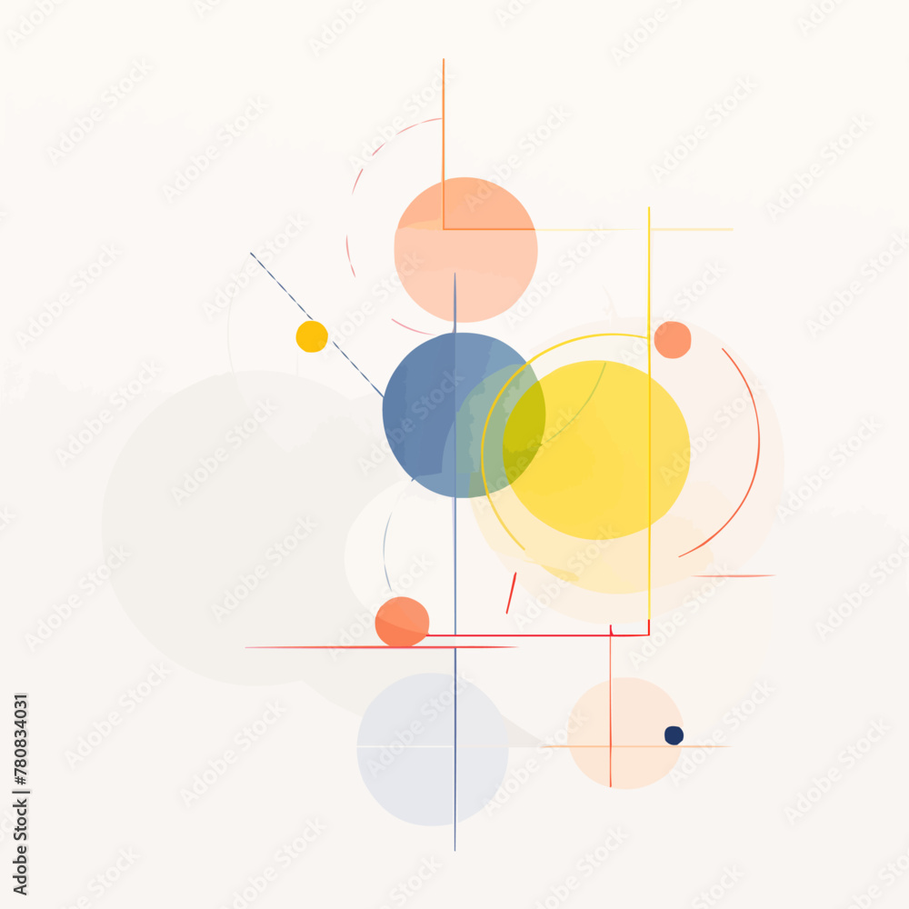 Poster palette | minimalist and simple set of 3 line white background - vector illustration