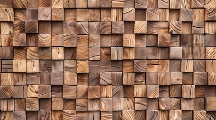Wood background banner panorama long - Brown wooden acoustic panels wall texture , seamless pattern.