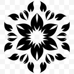 A universal circular symmetrical element for a pattern. Original floral ornament. Isolated objects.