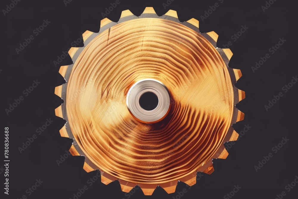 Poster Close up of a circular object on a black background. Perfect for abstract design projects