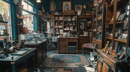 Vintage room with antique furniture, perfect for interior design projects