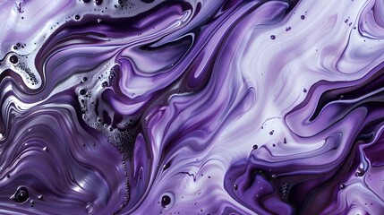abstract background in purple and silver with pouring technique