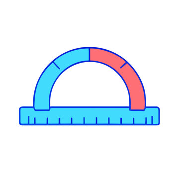 recommend clip art: Protractor icon vector graphics element silhouette sign symbol illustration on a Transparent Background
