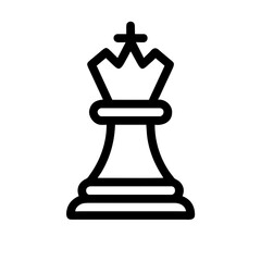 Chess Piece icon vector graphics element silhouette sign symbol illustration on a Transparent Background