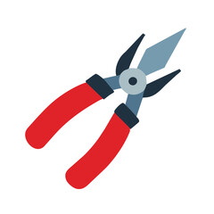 Pliers icon vector graphics element silhouette sign symbol illustration on a Transparent Background