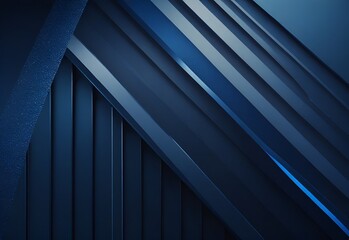 Obraz premium Abstract dark blue gradient background with diagonal geometric shape and line