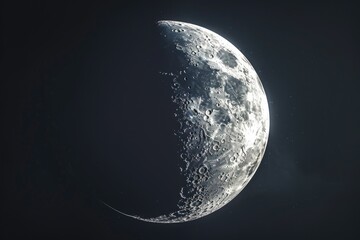 A stunning image of the moon shining brightly in the dark night sky. Perfect for astronomy or night photography concepts