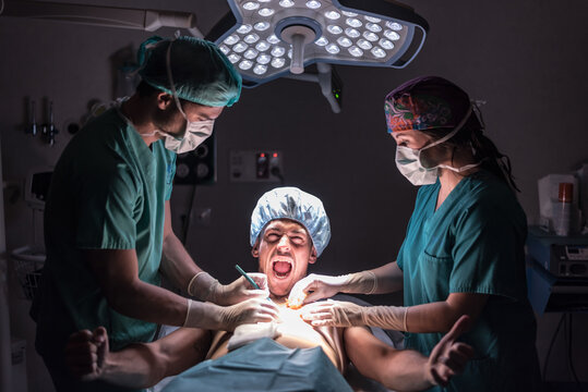 Patient screaming during operation