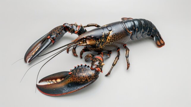 Detailed image of a lobster on a clean white background. Suitable for seafood industry promotions