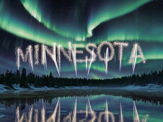 Northern Lights and Fireworks: A Minnesota Winter Night's Spectacle
