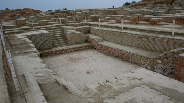 Ancient archaeological ruins of Mohenjo Daro Great Bath