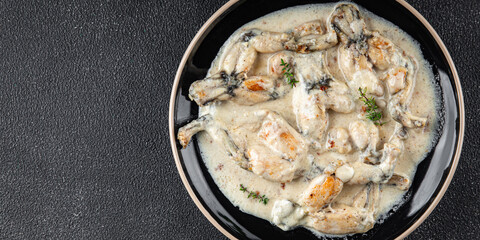 frog legs food French cuisine second course shriveled Cooking appetizer meal food snack on the table copy space food background