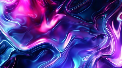 Obraz premium Colorful abstract fluid waves motion digital design. Seamless looping.