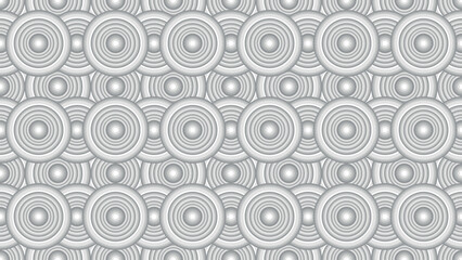 A pattern of circles and textures shades of gray