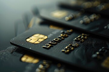 A close up of a credit card on a table. Suitable for financial and shopping concepts