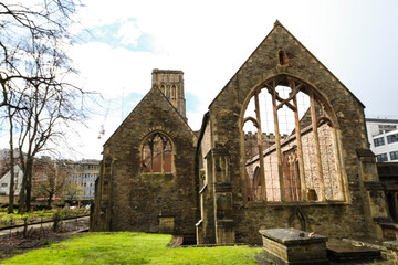 Fototapeta na wymiar Temple Church or Holy Cross Church in Bristol