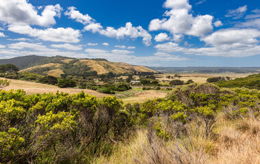 Beautiful landscape on the Great Ocean Road neat the “Twelve Apostles” rock formation, Australia
