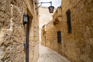 Silent City, Mdina, Malta, sunny day - 780853448