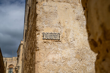 Silent City, Mdina, Malta, sunny day - 780853461