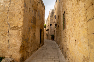 Silent City, Mdina, Malta, sunny day - 780853634