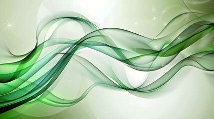 Green abstract background wave