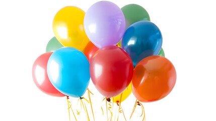 A bundle of colorful balloons