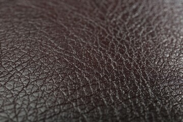 Texture of brown leather as background, closeup