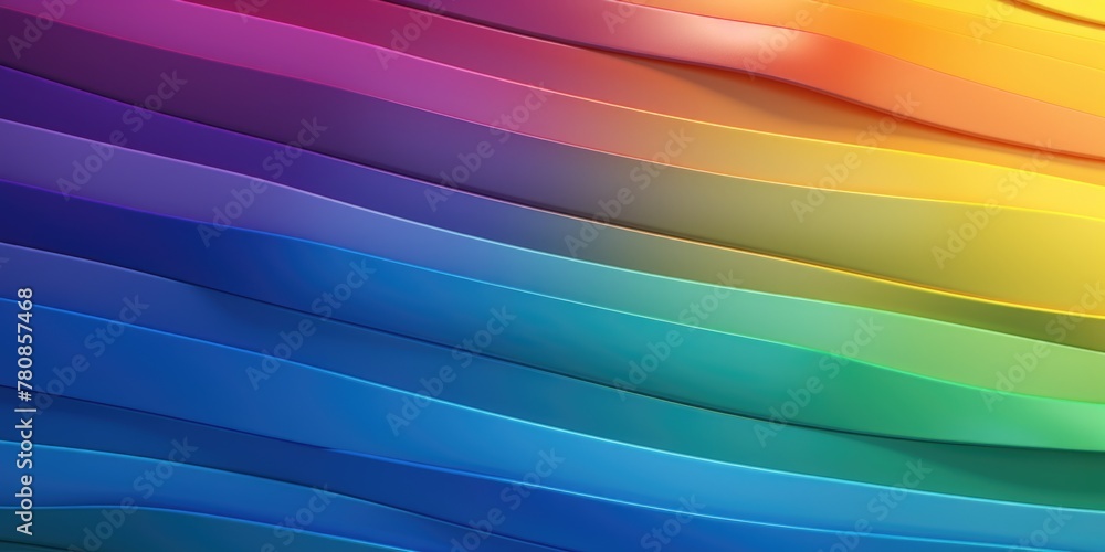 Poster a colorful rainbow stripe with a blue stripe in the middle. the blue stripe is the only solid color 