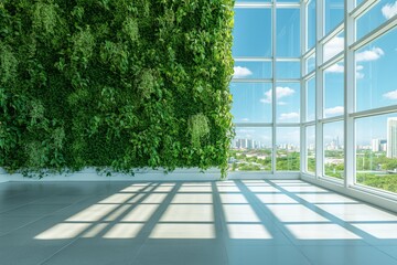 building with a green wall with live plants
