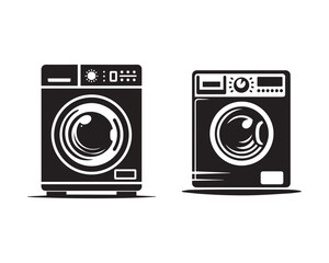 washing silhouette vector icon graphic logo design